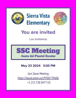 Flyer for May SSC